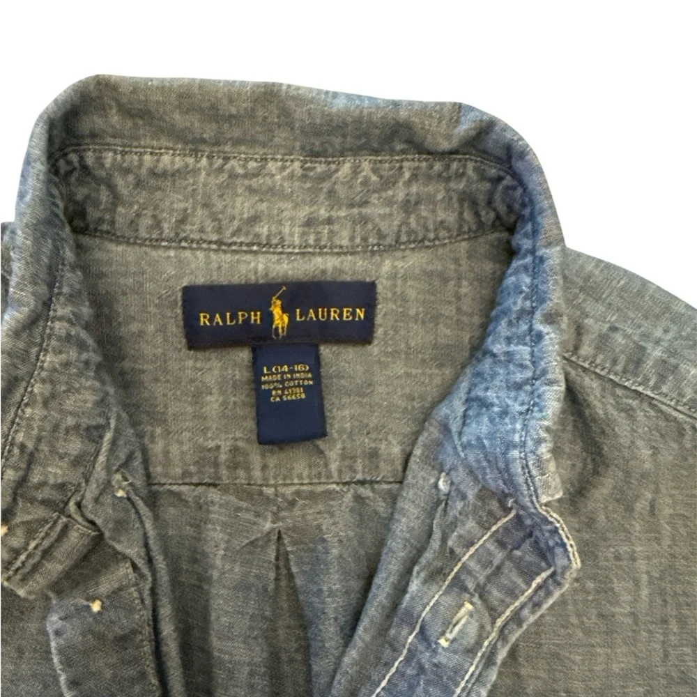 Polo Ralph Lauren Blue Lightweight Shirt Size L14/16